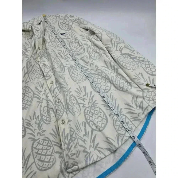 Chubbies Men's L Long Sleeve Relaxed-Fit Pineapple Double-Knit Button-Up Shirt - Picture 4 of 7